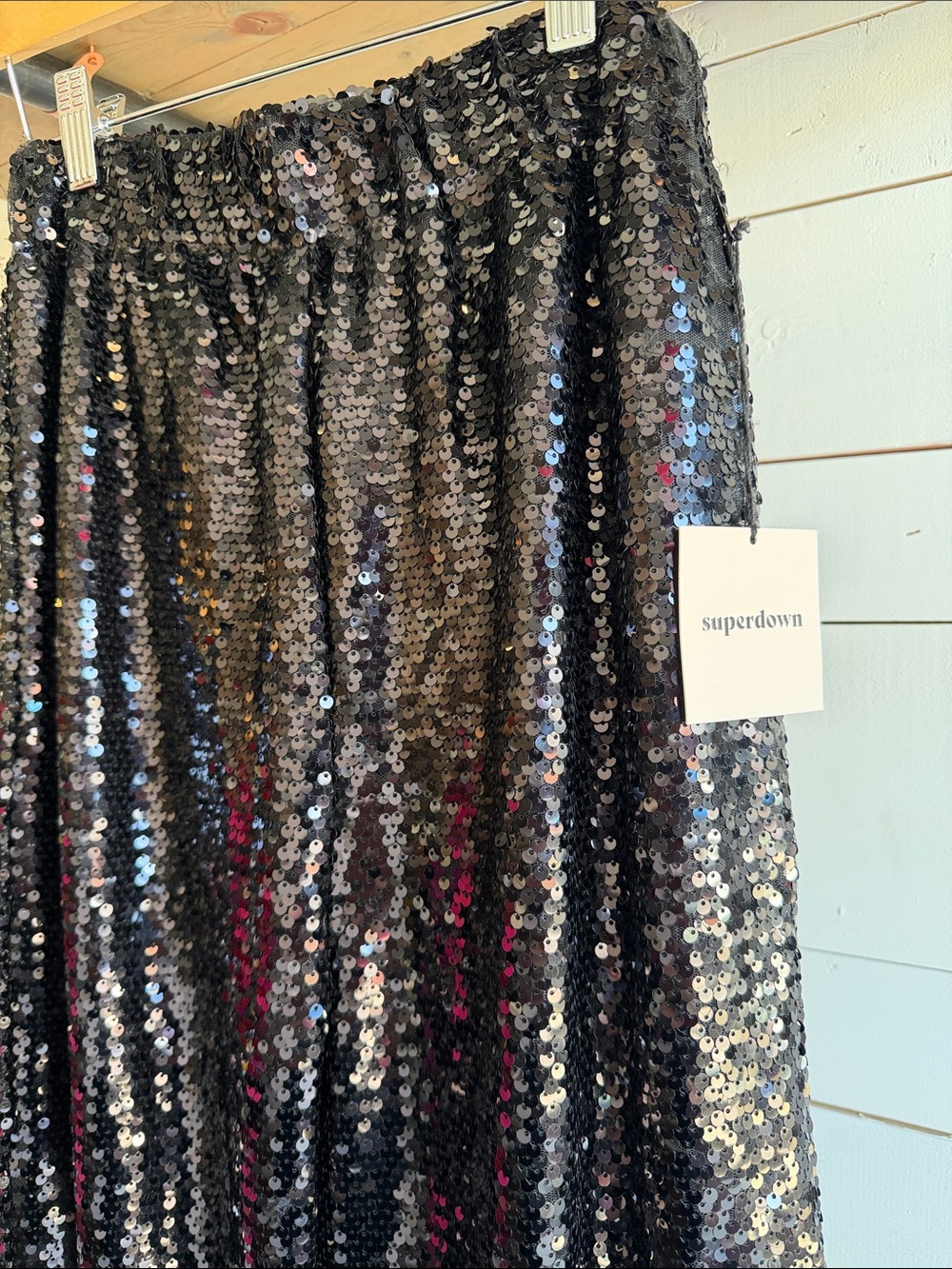 Superdown black sequin pants - Picture 3 of 10